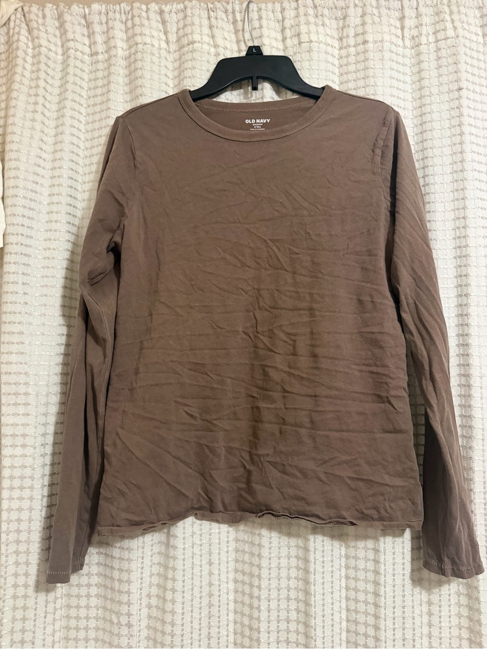 Old Navy Brown Long Sleeve Crewneck Tee